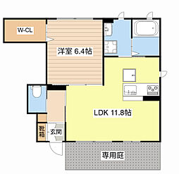 エスペランサ南彦根 1LDKの間取図画像