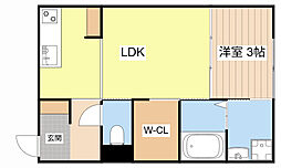 the nook 1LDKの間取図画像