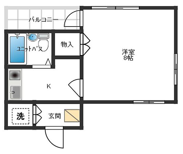 アップルハイツ富田 202｜大阪府高槻市富田町3丁目(賃貸マンション1K・2階・18.00㎡)の写真 その2