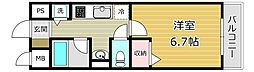 ジュネス京口 1Kの間取図画像