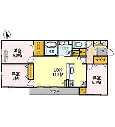 Belle Cerezo古曽部（ベルセレッソ古曽部） 2階/201