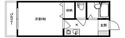 ぷりんせす八丁畷B棟 1Kの間取図画像