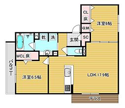 (仮称)D-ROOM高槻市寿町 1階/102