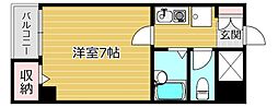 エンペラス芥川 1Kの間取図画像