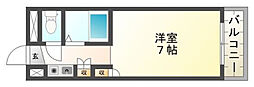 アプレシオ西冠2 1Kの間取図画像