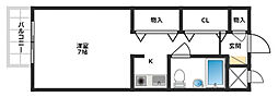 ビエラコート高槻 ワンルームの間取図画像