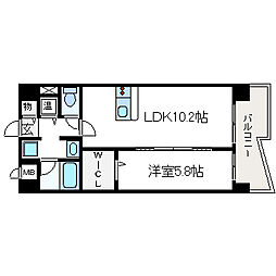 カンマキーノ 1LDKの間取図画像