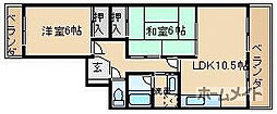 第9摂津グリーンハイツ 2LDKの間取図画像