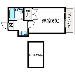 レステ・ビュー桜ケ丘北町 1Kの間取図画像