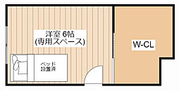 JR北陸本線 長浜駅 徒歩3分の賃貸マンション 7階1Kの間取り