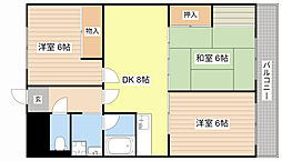 JR東海道・山陽本線 南彦根駅 徒歩37分の賃貸マンション 7階3DKの間取り