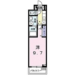 JR湖西線 堅田駅 徒歩10分の賃貸アパート 2階1Kの間取り