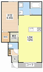 JR東海道・山陽本線 南彦根駅 徒歩21分の賃貸アパート 1階1LDKの間取り