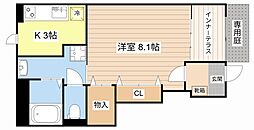 JR東海道・山陽本線 守山駅 徒歩32分の賃貸アパート 1階1Kの間取り