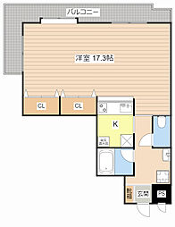 JR東海道・山陽本線 瀬田駅 徒歩37分の賃貸マンション 3階1Kの間取り