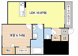 JR東海道・山陽本線 守山駅 3.2kmの賃貸アパート 1階1LDKの間取り
