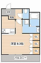 JR東海道・山陽本線 南彦根駅 徒歩7分の賃貸アパート 1階ワンルームの間取り