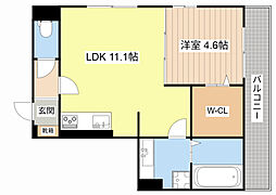 近江鉄道近江本線 五箇荘駅 徒歩13分の賃貸アパート 3階1LDKの間取り