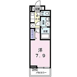 パーチェ 1Kの間取図画像