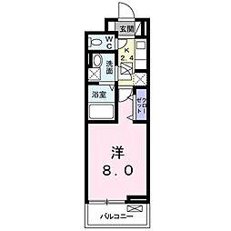 サンステージ 1Kの間取図画像