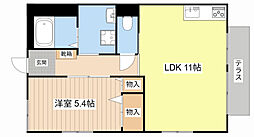リバティーハウス 1LDKの間取図画像
