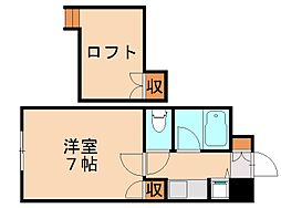 コンドミニアム折尾駅前 1Kの間取図画像