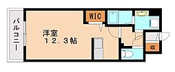 レジェンド岡田 ワンルームの間取図画像