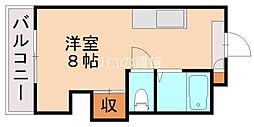 グリーンハイツ大浦 ワンルームの間取図画像
