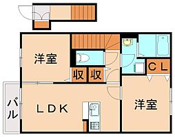 クロスロード 2LDKの間取図画像