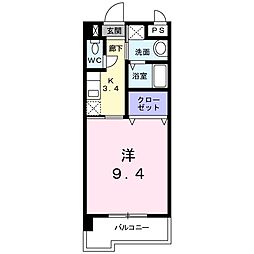 グレイスガーデン岬の山 1Kの間取図画像