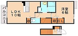プランドールセゾン1 1LDKの間取図画像