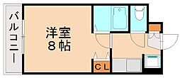 ベルガ菅原 1Kの間取図画像