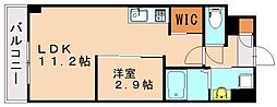 アベニュー黒崎レジデンス 1LDKの間取図画像