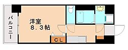 レジェンド則松 1Kの間取図画像
