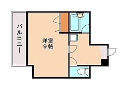 アンデックス折尾 1Kの間取図画像