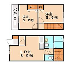 ヴェリテ 2LDKの間取図画像