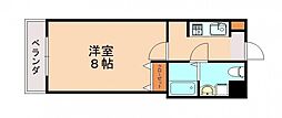 ヒッポ!8 1Kの間取図画像