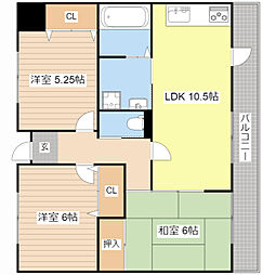 ファインヴィレッジ 3階3LDKの間取り