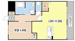ブリーゼコートDS 1LDKの間取図画像