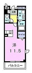 ノール・アンソレイエ ワンルームの間取図画像
