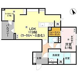 FT.Recolte(エフティーレコルト) 1LDKの間取図画像