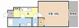 ポラリス 1Kの間取図画像