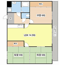シャトープリローダ2 3LDKの間取図画像