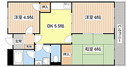 TwinAvenueA棟 3DKの間取図画像