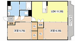 ユーミー能登川UNO 2LDKの間取図画像