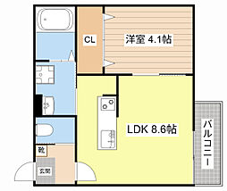 nico×nico古城が丘 1LDKの間取図画像