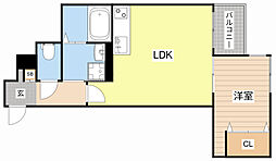ALEGRIA草津 104 1階1LDKの間取り
