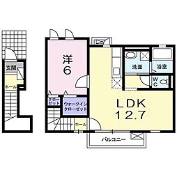 NK17 1LDKの間取図画像