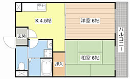 バローゼ7 2Kの間取図画像
