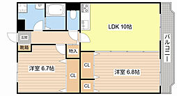 桜ユーミーマンション 2LDKの間取図画像
